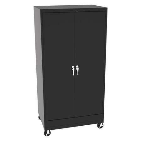 Tennsco 24 ga. Steel Storage Cabinet, 36 in W, 73 in H, Mobile CK6624DHBK