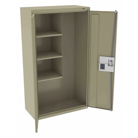 Tennsco 24 ga. Steel Storage Cabinet, 36 in W, 64 in H, Stationary JAN6618ELSD