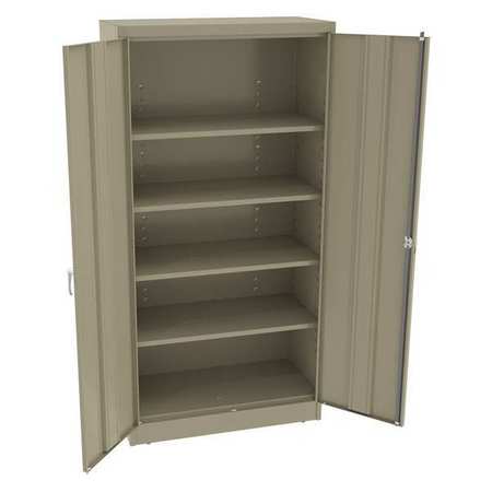 Tennsco 22 ga. Steel Storage Cabinet, 36 in W, 72 in H, Stationary 7218DLXSD