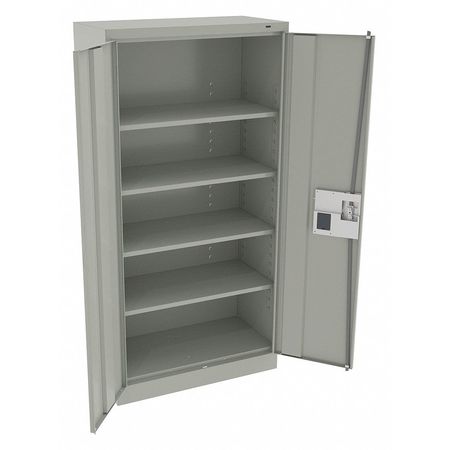 Tennsco 24 ga. Carbon Steel Storage Cabinet, 36 in W, 72 in H, Stationary 7218ELLG