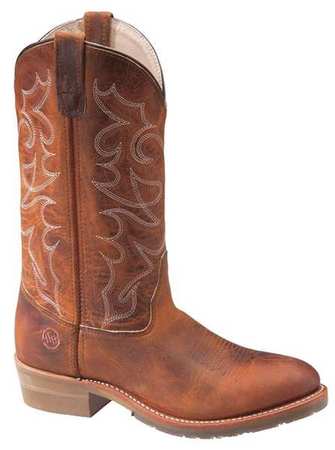 DOUBLE H BOOTS Size 9-1/2 Men's Western Boot Steel Work Boot, Brown DH1592 SZ: 9.5D