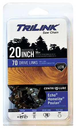 TRILINK Replacement Saw Chain, 20in. L, 70 Links CL85070NSTL2