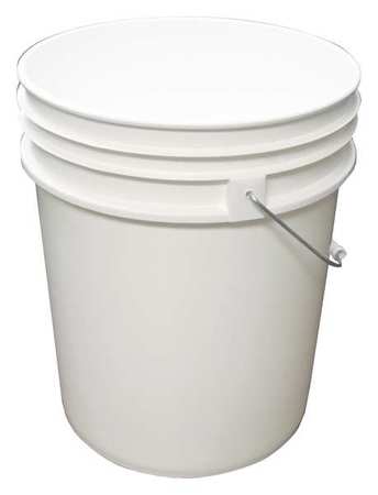 IMPACT PRODUCTS 5 gal Round Bucket, White, Plastic 5515p-91