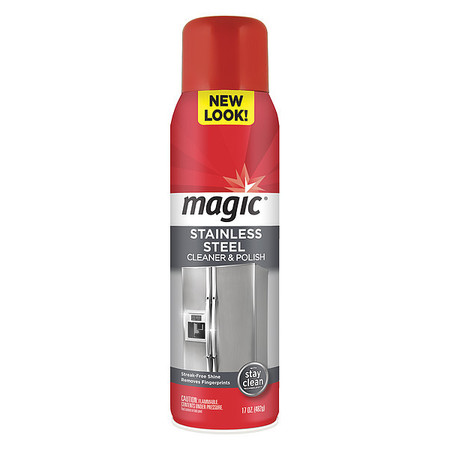 Magic Stainless Steel Cleaner, Aerosol Spray Can, 17 oz, Ready to Use, Unscented 3062