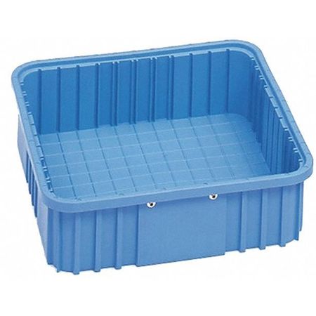 Divider Box, Blue, Polypropylene, 11 in W, 6 in H, .44 cu ft Volume Capacity