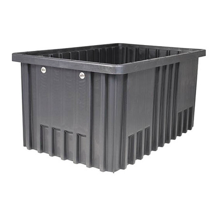 Metro Divider Box, Black, Polypropylene, 17 in W, 3 in H, .44 cu ft Volume Capacity TB93030CAS