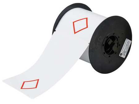 BRADY Thermal Transfer Label, Red on White, Labels/Roll: 200 B30-262-7569-CLP1