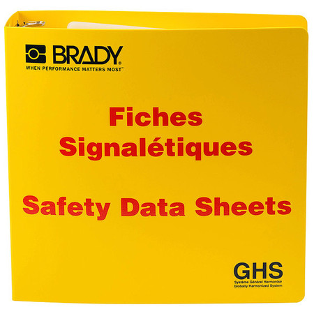 BRADY Binder, Right to Know Safety Data Sheet 121187