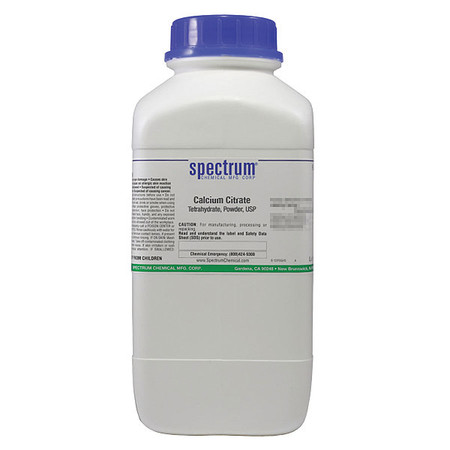 SPECTRUM Calcium Citrate, Tetrahydrate, USP, 2.5kg C1102-2.5KG13