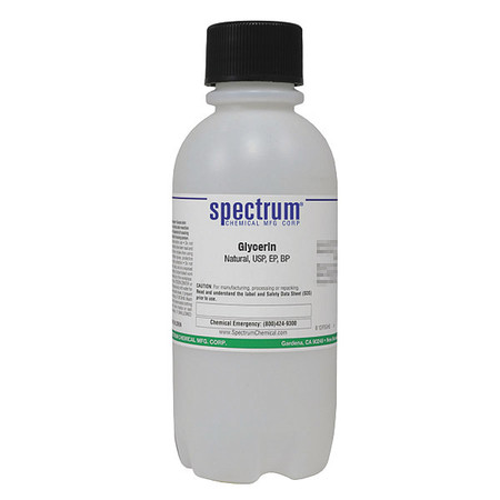 Spectrum Glycerin, Ntrl, USP, EP, BP, JP, 500mL, Pls G1016-500MLPL