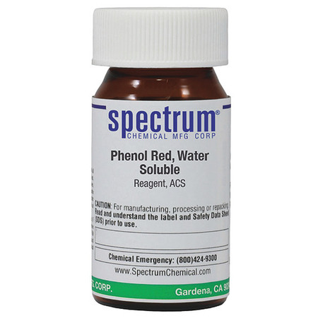 SPECTRUM Phenol Red, Water Soluble, Reagent, ACS, 5g PH135-5GM02