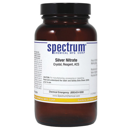 SPECTRUM Silver Nitrate, Crystal, Reagent, ACS, 500g S1085-500GM10