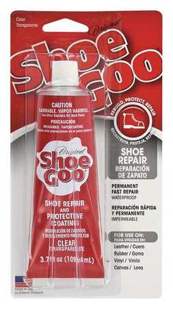 Eclectic Products Shoe Repair Glue, Shoe GOO(R) Series, Clear, 24 hr Full Cure, 3.7 oz, Tube 82049