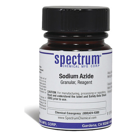 SPECTRUM Sodium Azide, Granular, Reagent, 25g SO110-25GM04