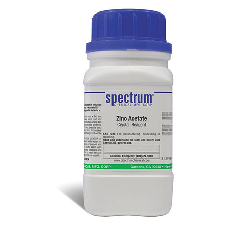 SPECTRUM Zinc Acetate, Crystal, Reagent, 125g Z1045-125GM07