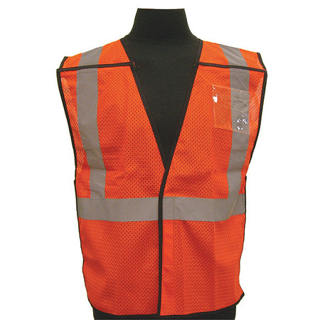 KISHIGO 2XL/3XL Class 2 High Visibility Vest, Orange 1806-2X-3X