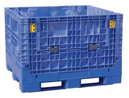 Buckhorn Blue Collapsible Bulk Container, Plastic, 28.7 cu ft Volume Capacity BN4845342023000