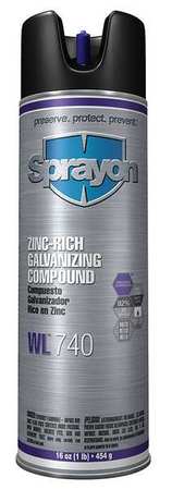 Sprayon Galvanize Coating, Gray, 16 oz. Sz, Aerosol SC0740INV