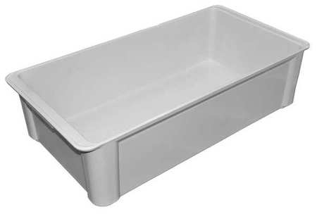 Molded Fiberglass Stacking Container, White, Fiberglass Reinforced Composite, 23 3/8 in L, 12 in W, 6 in H 8083085269