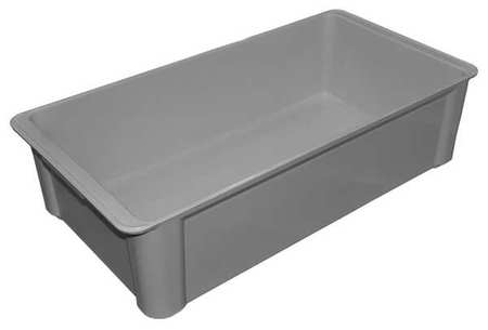 Molded Fiberglass Stacking Container, Gray, Fiberglass Reinforced Composite, 23 3/8 in L, 12 in W, 6 in H 8083085136
