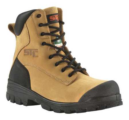 STC Size 9-1/2 Men's 8" Work Boot Steel Work Boots, Wheat 21995-9.5