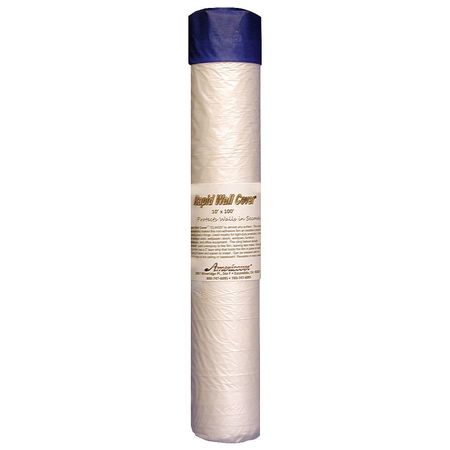 AMERICOVER Light Duty Static Construction Film, 2 mil Thick, 10 ft Width, 100 ft Length, Frosted Clear RWC10