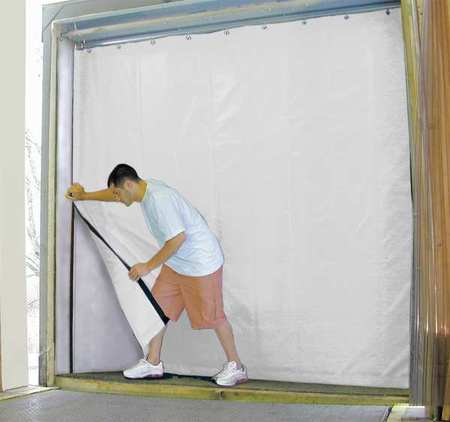 TMI Insulated Truck Curtain, 8 ft H x 8 ft W, Operation: Manual Slide 999-00275