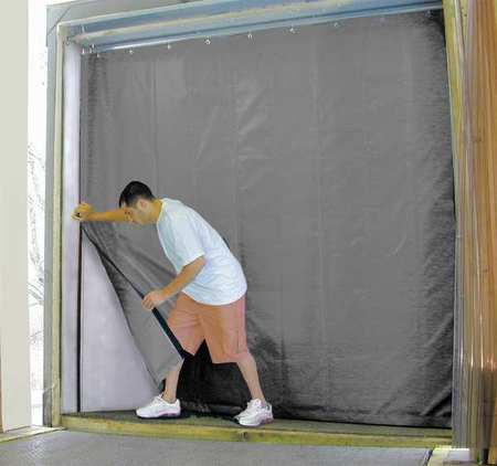 Tmi Insulated Truck Curtain, 8 ft H x 8 ft W, Curtain Color: Gray 999-00276