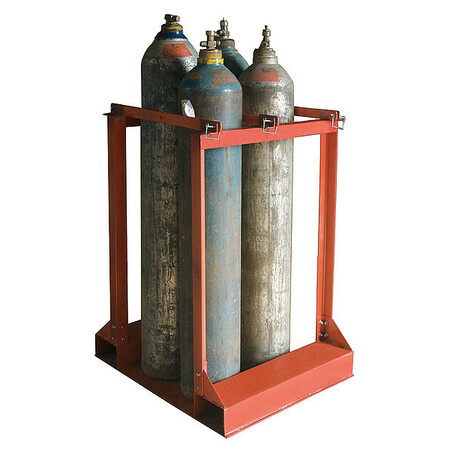 Zoro Select Gas Cylinder Rack, Capacity 4 Cylinders 39J512