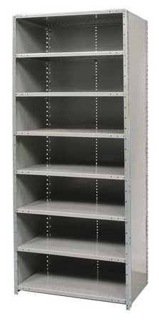 HALLOWELL Metal Shelving Unit, 18"D x 36"W x 87"H, 8 Shelves, Steel F4523-18HG