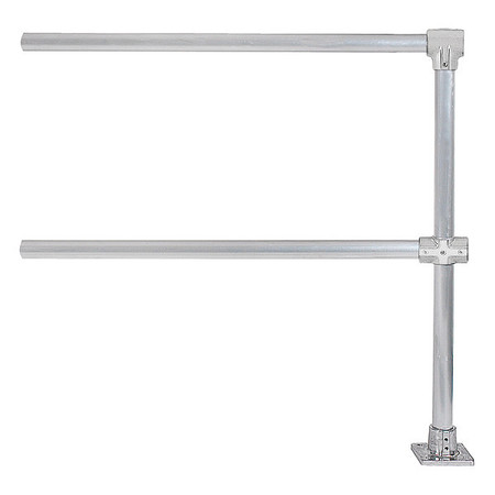 HOLLAENDER Handrail Extension, 96 in., Aluminum Mil 50340