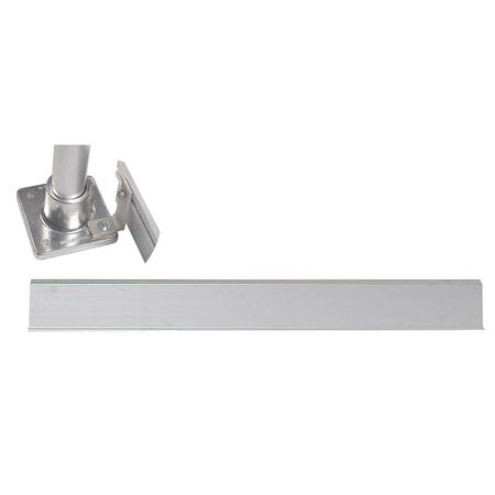 HOLLAENDER Handrail Toe Board, 4 Ft, Aluminum Mil 92380