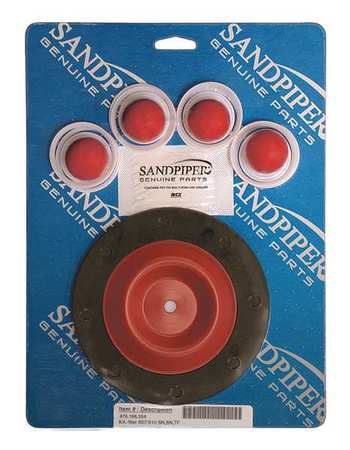 SANDPIPER Repair Kit, Santoprene, Fluid, 3/4 In Pump 476.166.354