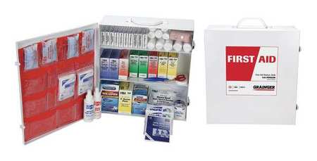 ZORO SELECT Bulk First Aid Cabinet, Metal, 100 Person 54554