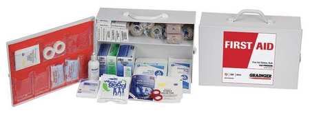 Zoro Select Bulk First Aid kit, Metal, 100 Person 54533