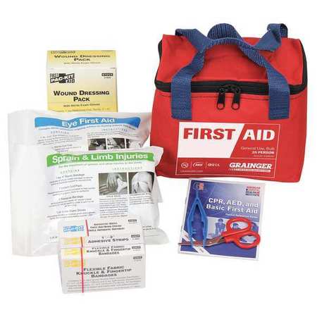 ZORO SELECT Bulk First Aid kit, Fabric, 25 Person 54555