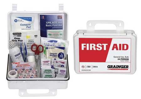ZORO SELECT Bulk First Aid kit, Plastic, 25 Person 54511