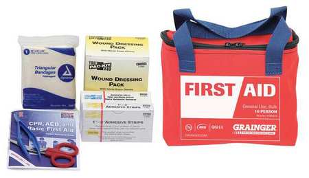 ZORO SELECT Bulk First Aid kit, Fabric, 10 Person 54561