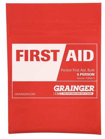 Zoro Select Bulk First Aid kit, Fabric, 5 Person 54530