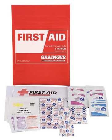 ZORO SELECT Bulk First Aid kit, Fabric, 5 Person 54530