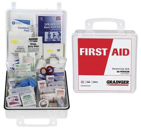 ZORO SELECT Bulk First Aid kit, Plastic, 50 Person 54566