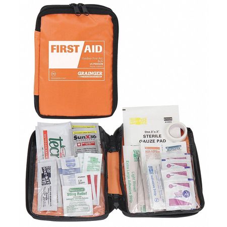 ZORO SELECT Bulk First Aid kit, Fabric, 25 Person 54601