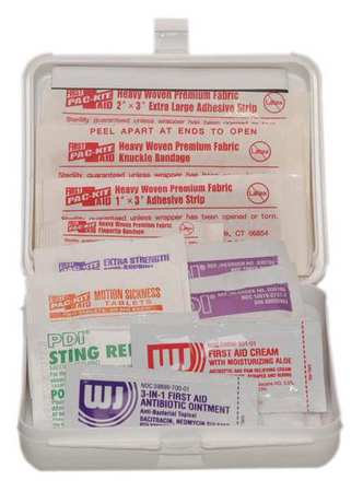 Zoro Select Bulk First Aid kit, Plastic, 5 Person 54602