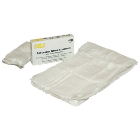 FIRST AID ONLY Compress, Sterile, White, No, Gauze, Unitized 3-005