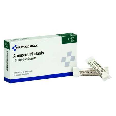 First Aid Only Ammonia Inhalant, Ampule, 0.33cc, PK10 9-001
