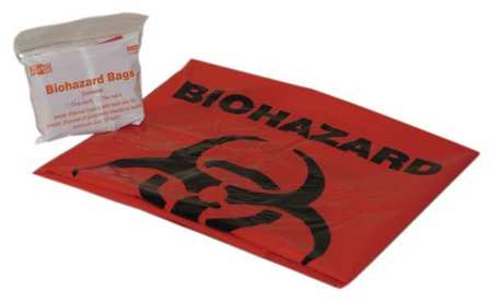 First Aid Only Biohazard Bags, 7 to 10 gal., Red 21-022B1