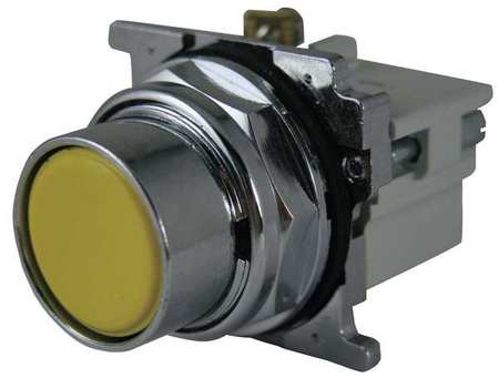 EATON Cutler-Hammer Non-Illuminated Push Button, Yellow 10250T104-2