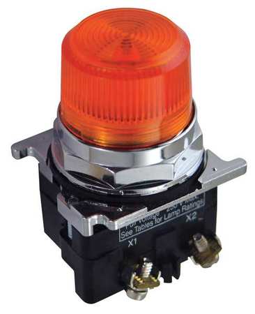 EATON Pilot Light, 120VAC, Amber 10250T181LAP06