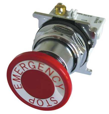 EATON Cutler-Hammer Emergency Stop Push Button, Red 10250T5B63-71X