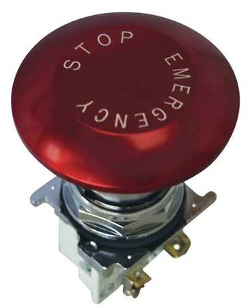 EATON Cutler-Hammer Emergency Stop Push Button, Red, Head Material: Aluminum 10250T5J63-1X